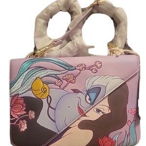 Loungefly Ursula/Vanessa Crossbody Bag in Lavender and Gold